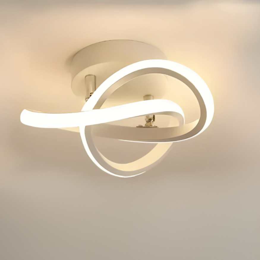 Moderne LED Taklampe med To Ringer 5