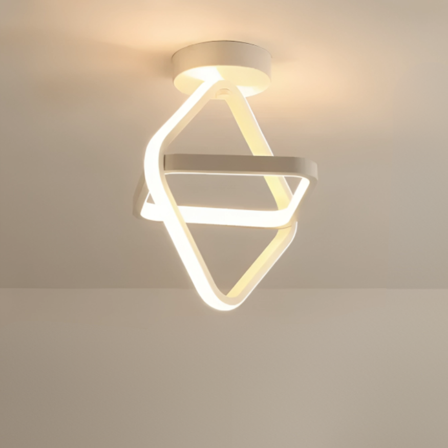 Moderne LED Taklampe med To Ringer 9
