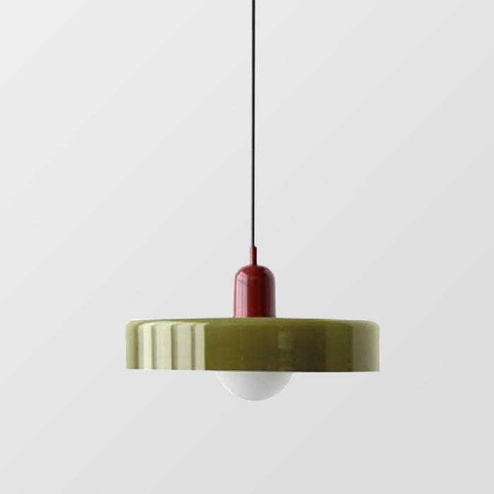 Moderne Pendellampe Geometrisk Design i Fargerik Glass 0