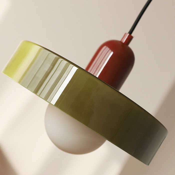 Moderne Pendellampe Geometrisk Design i Fargerik Glass 1