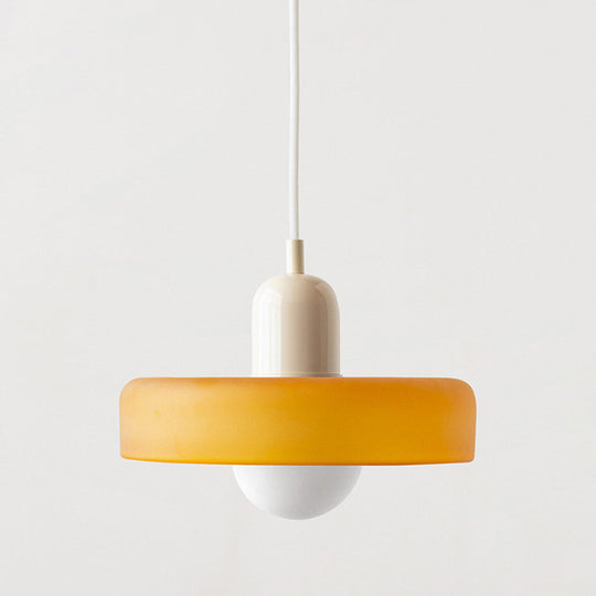 Moderne Pendellampe Geometrisk Design i Fargerik Glass 16