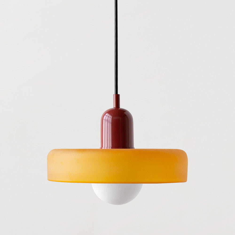 Moderne Pendellampe Geometrisk Design i Fargerik Glass 24