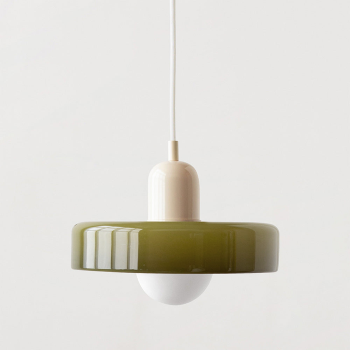 Moderne Pendellampe Geometrisk Design i Fargerik Glass 26
