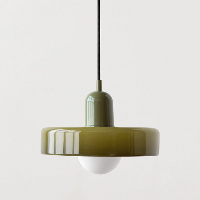 Moderne Pendellampe Geometrisk Design i Fargerik Glass 35