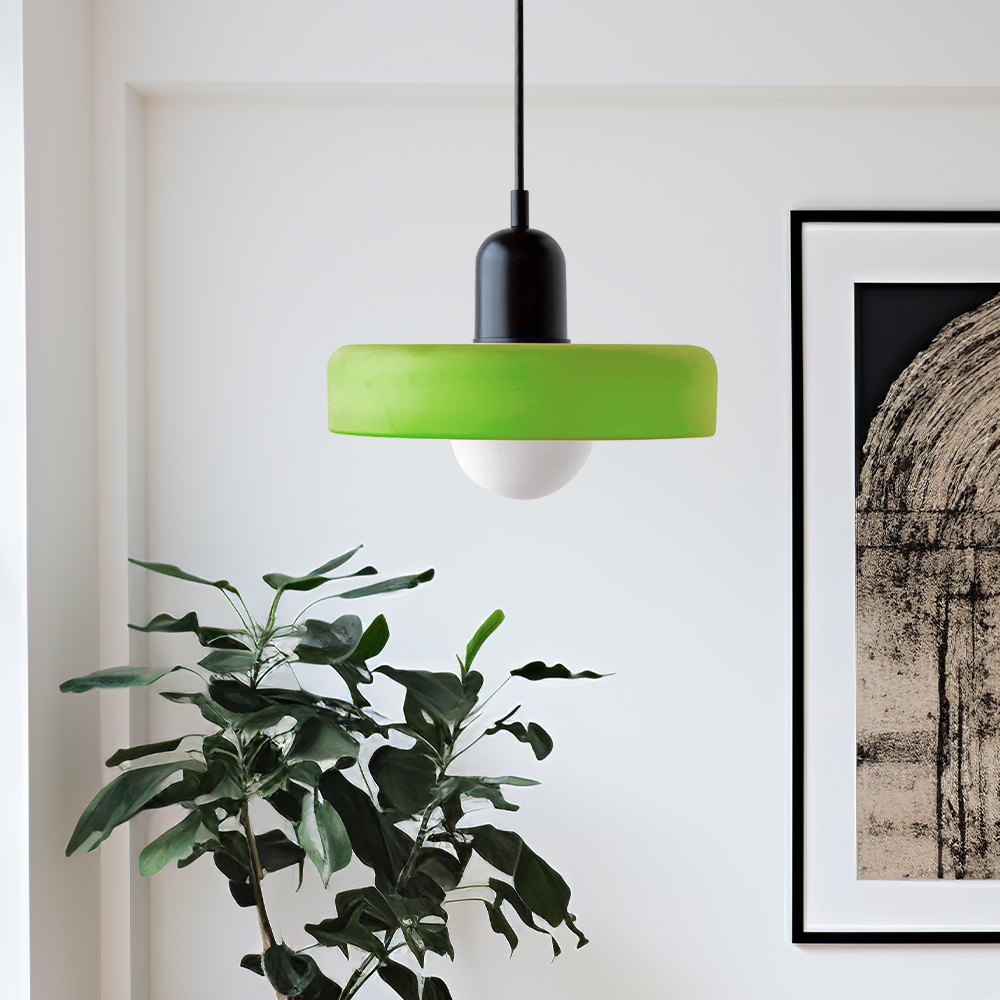 Moderne Pendellampe Geometrisk Design i Fargerik Glass 36