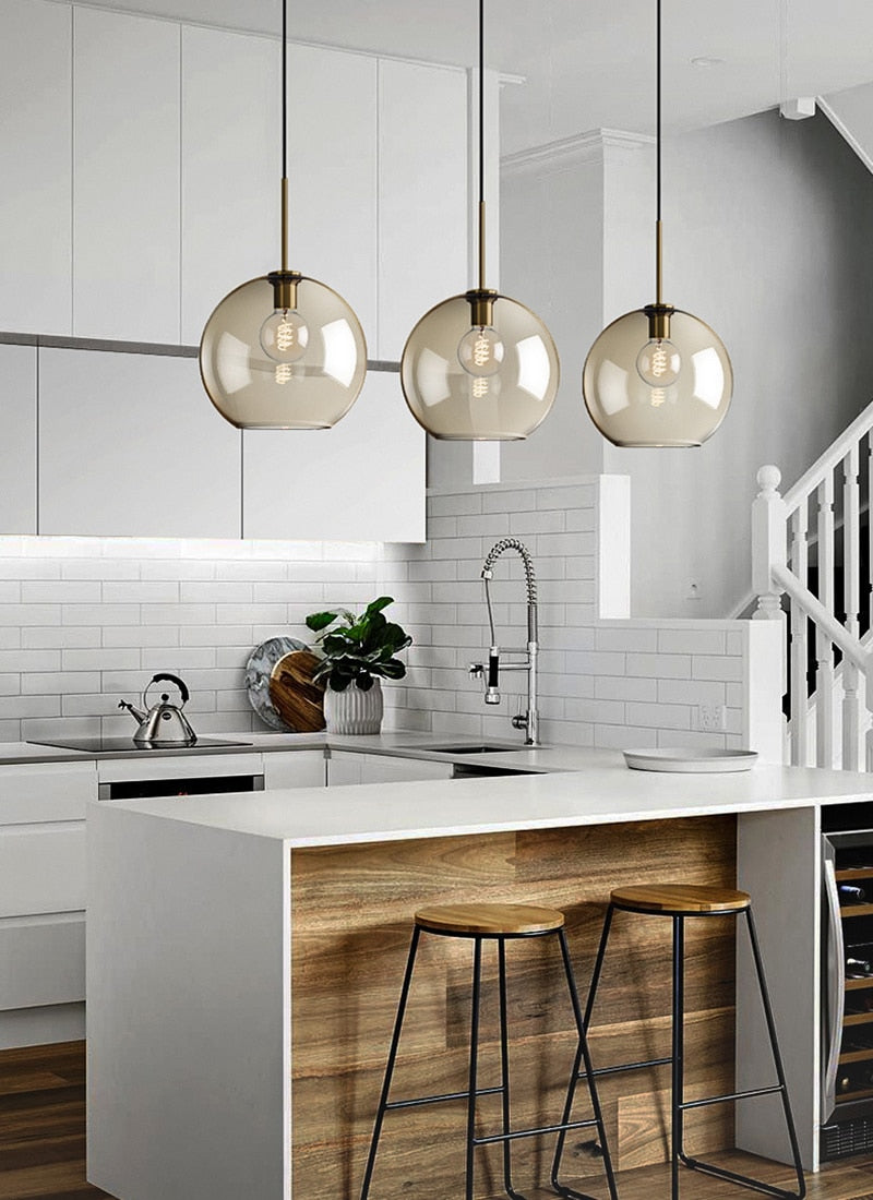 Moderne Pendellampe i Glass 1
