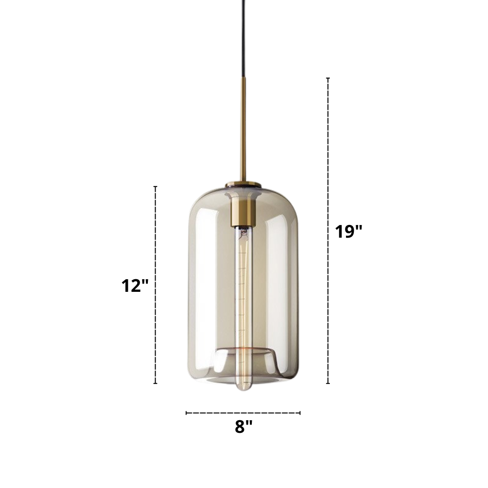 Moderne Pendellampe i Glass 13