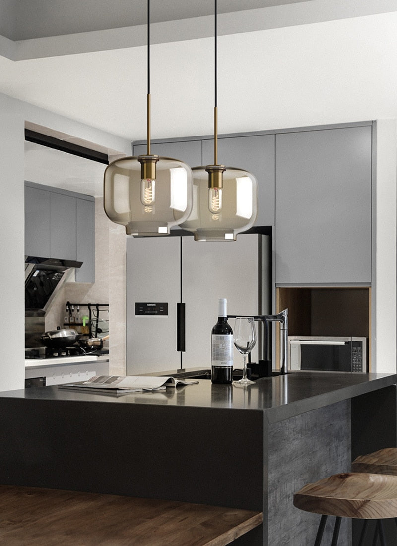 Moderne Pendellampe i Glass 2