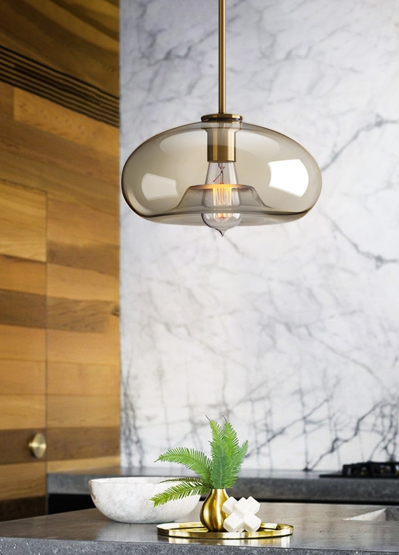 Moderne Pendellampe i Glass 5