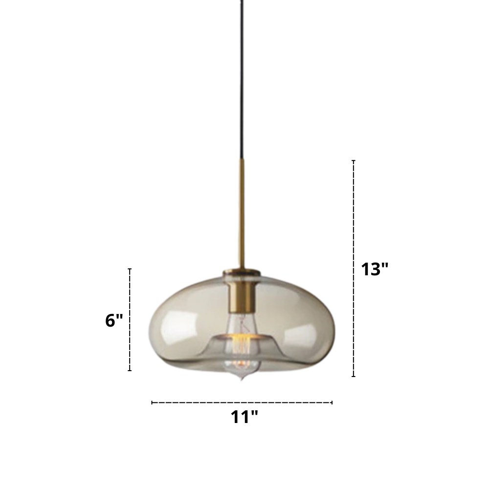 Moderne Pendellampe i Glass 9