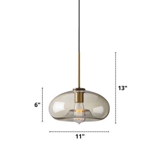 Moderne Pendellampe i Glass 9