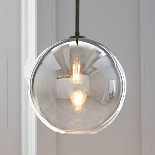 Moderne Pendellampe i Glass med Messingbase 11