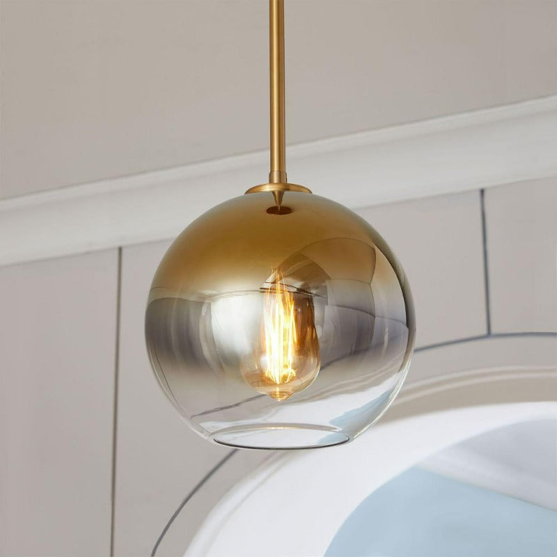 Moderne Pendellampe i Glass med Messingbase 4