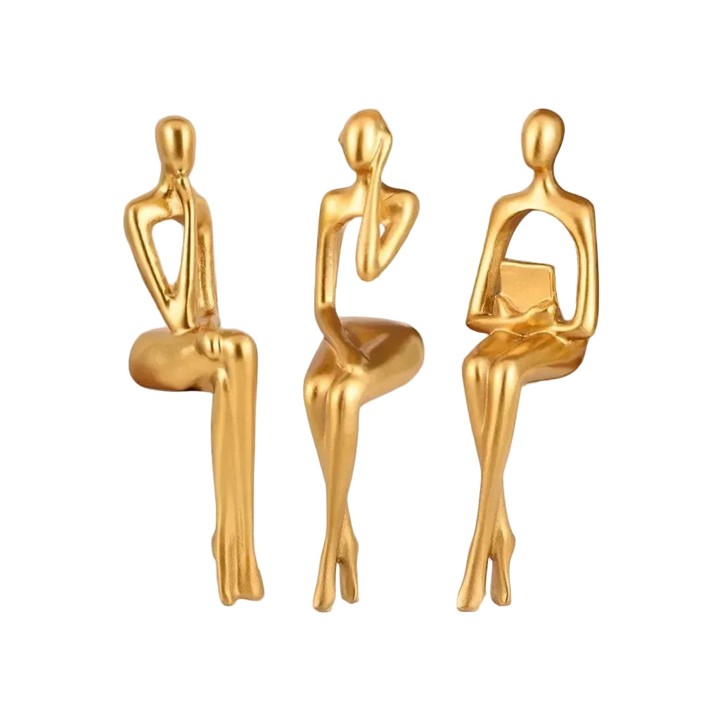 Moderne Skulptur Sett med 3 Abstrakte Figurer 0