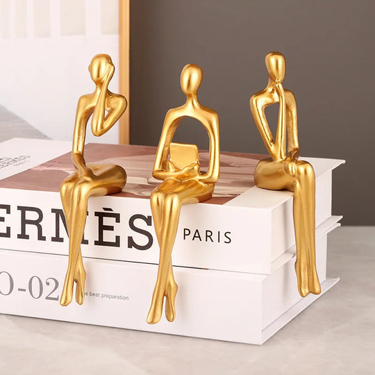Moderne Skulptur Sett med 3 Abstrakte Figurer 1