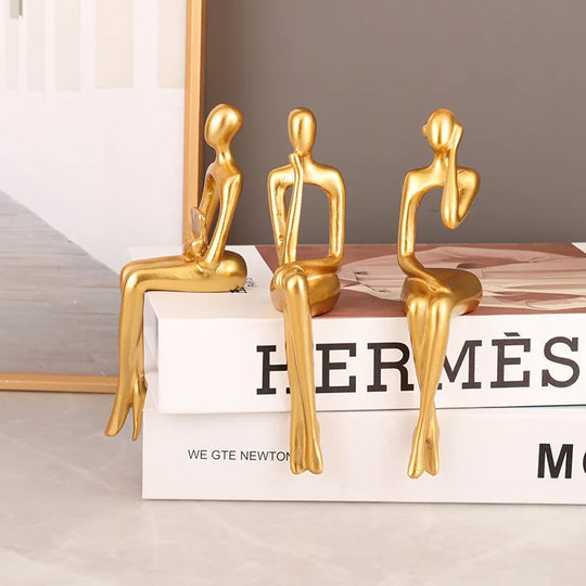 Moderne Skulptur Sett med 3 Abstrakte Figurer 3