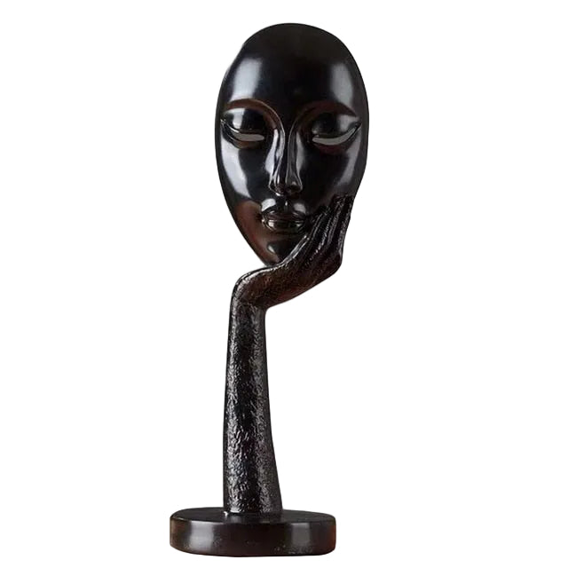 Moderne Statue Abstrakt Menneskeansikt Dekorasjon 0