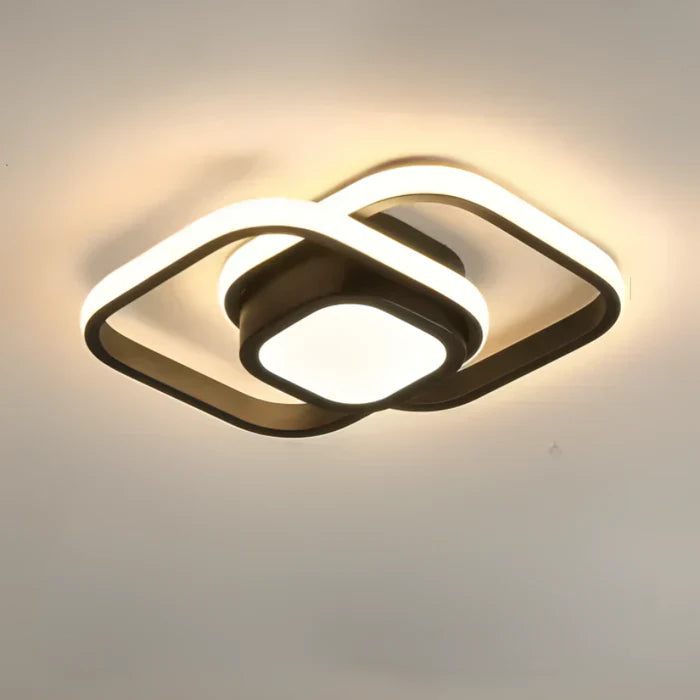 Moderne Taklampe med Dobbel Ringdesign 8