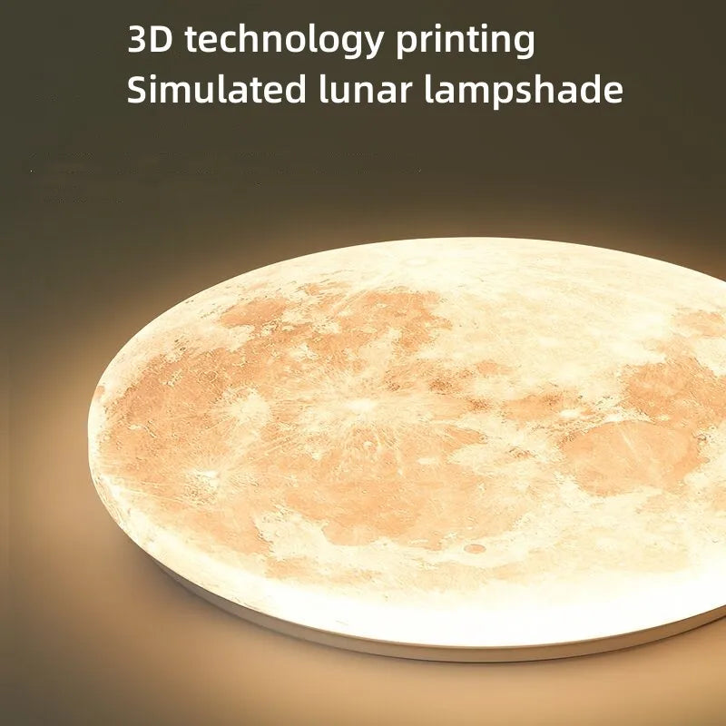 Moderne Taklampe med Måneoverflate for Stue og Soverom 3