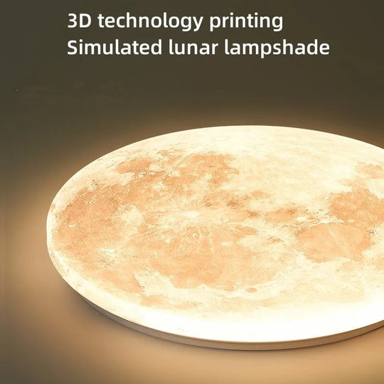 Moderne Taklampe med Måneoverflate for Stue og Soverom 3