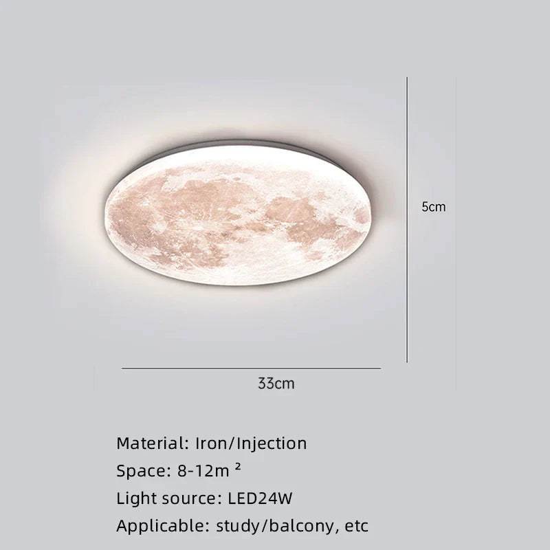 Moderne Taklampe med Måneoverflate for Stue og Soverom 5