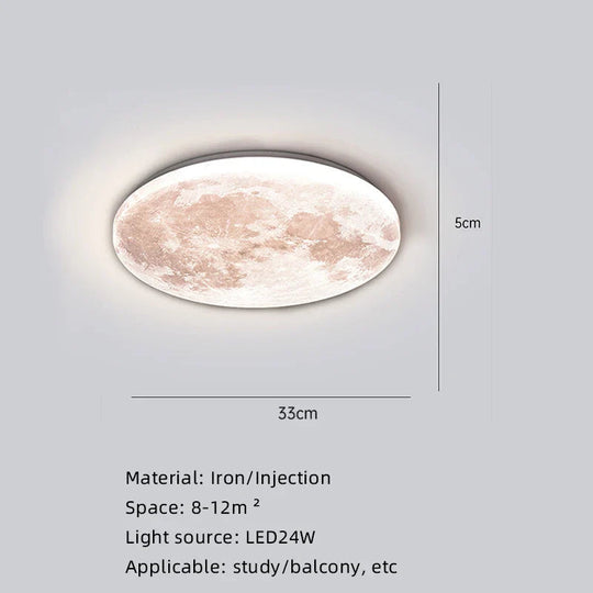 Moderne Taklampe med Måneoverflate for Stue og Soverom 5