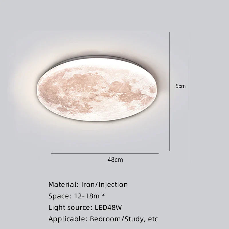 Moderne Taklampe med Måneoverflate for Stue og Soverom 6