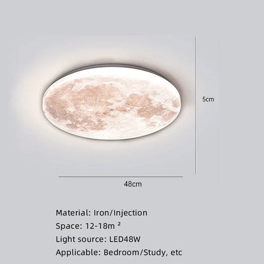 Moderne Taklampe med Måneoverflate for Stue og Soverom 6