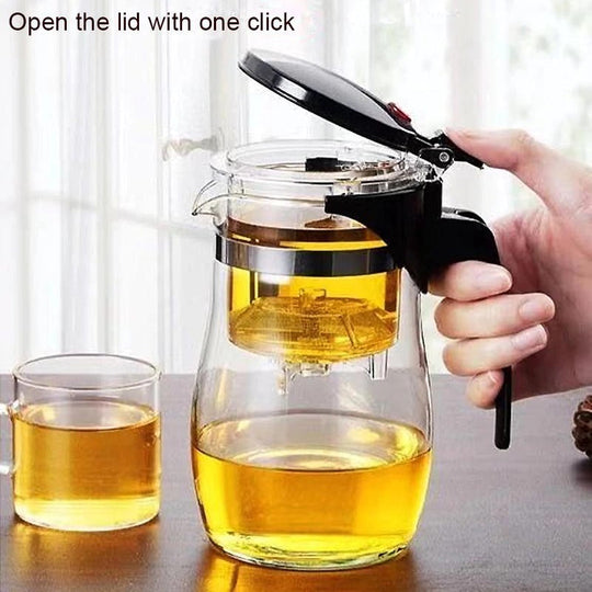 Moderne Te-kanne med Teinfuser i Glass 1