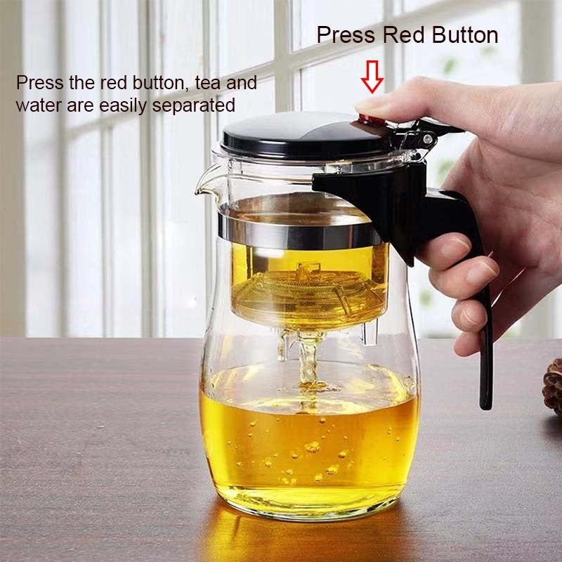 Moderne Te-kanne med Teinfuser i Glass 2