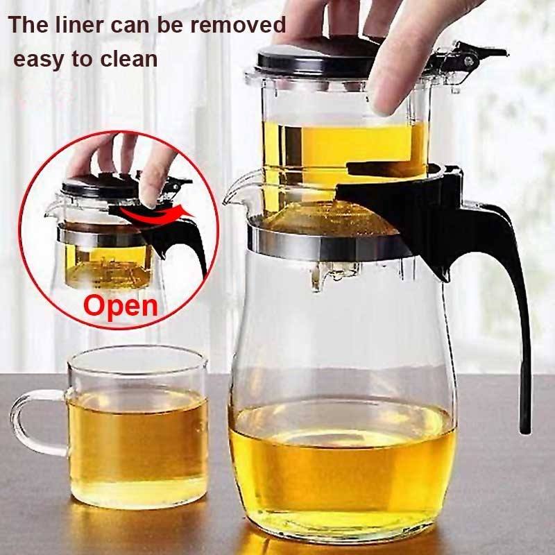 Moderne Te-kanne med Teinfuser i Glass 3