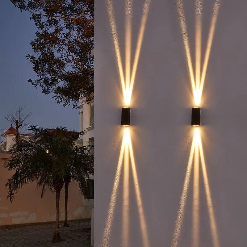 Moderne Utendørs Vegglampe Rektangulær LED 7