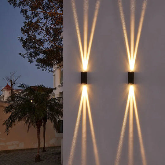 Moderne Utendørs Vegglampe Rektangulær LED 7