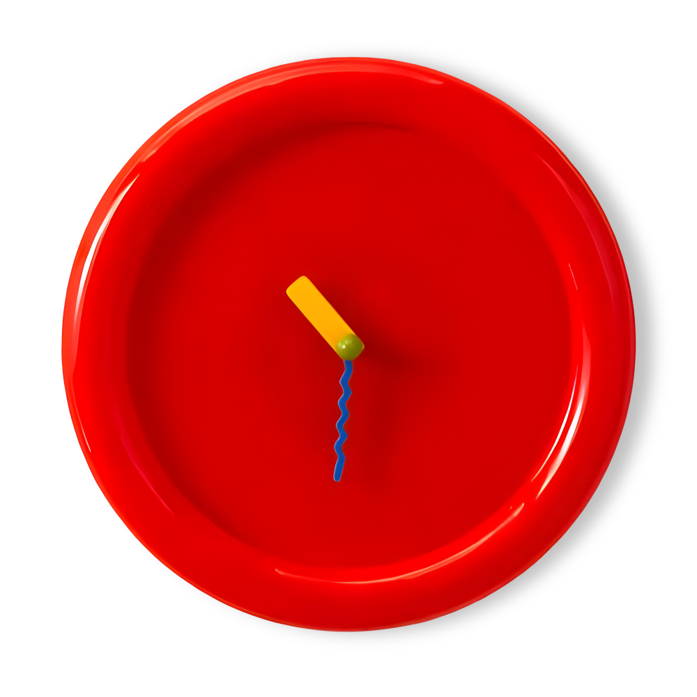 Moderne Veggklokke 30 cm Fargerik 0