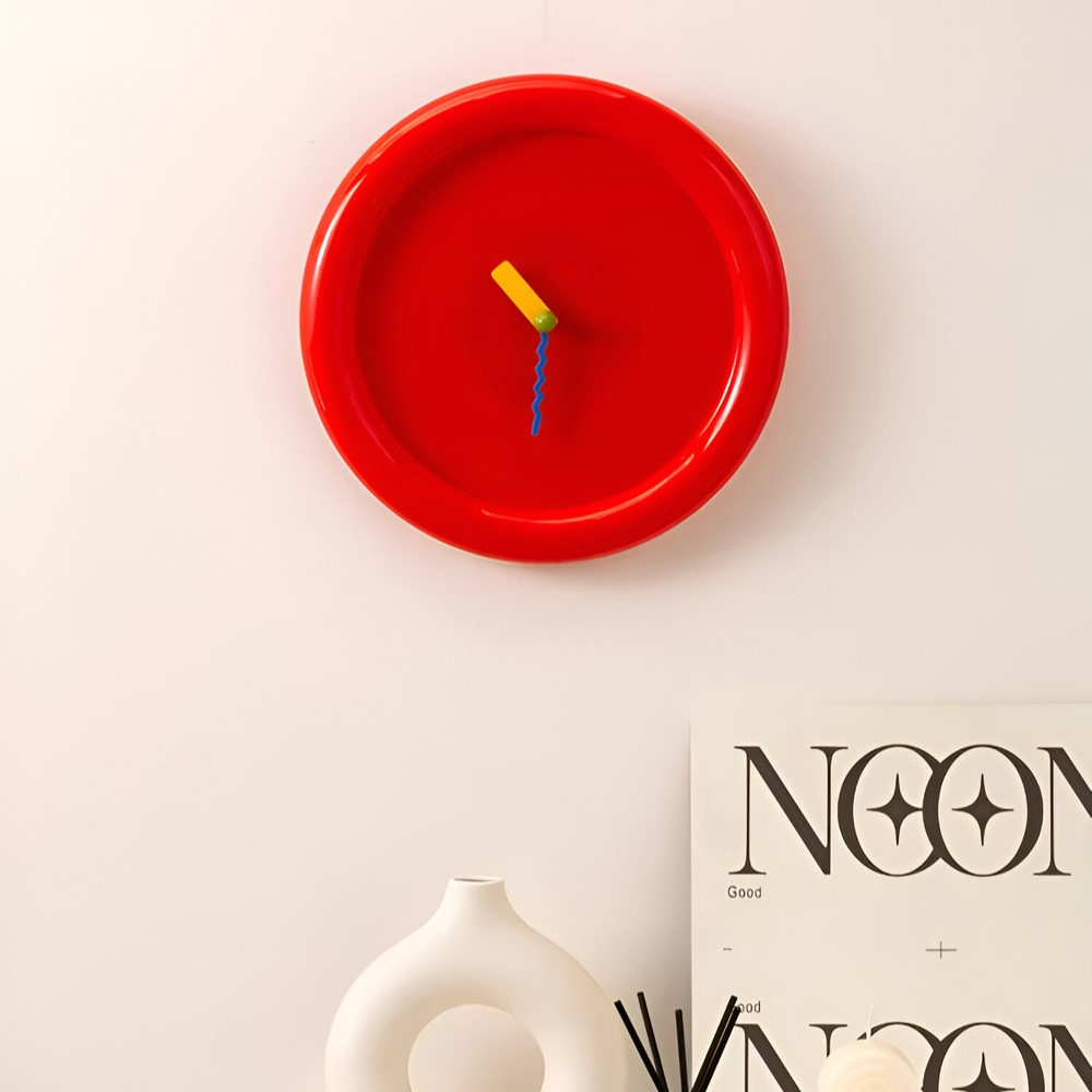 Moderne Veggklokke 30 cm Fargerik 6