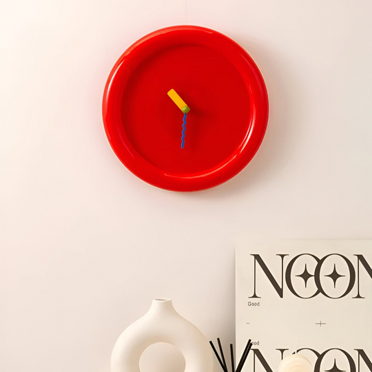 Moderne Veggklokke 30 cm Fargerik 6