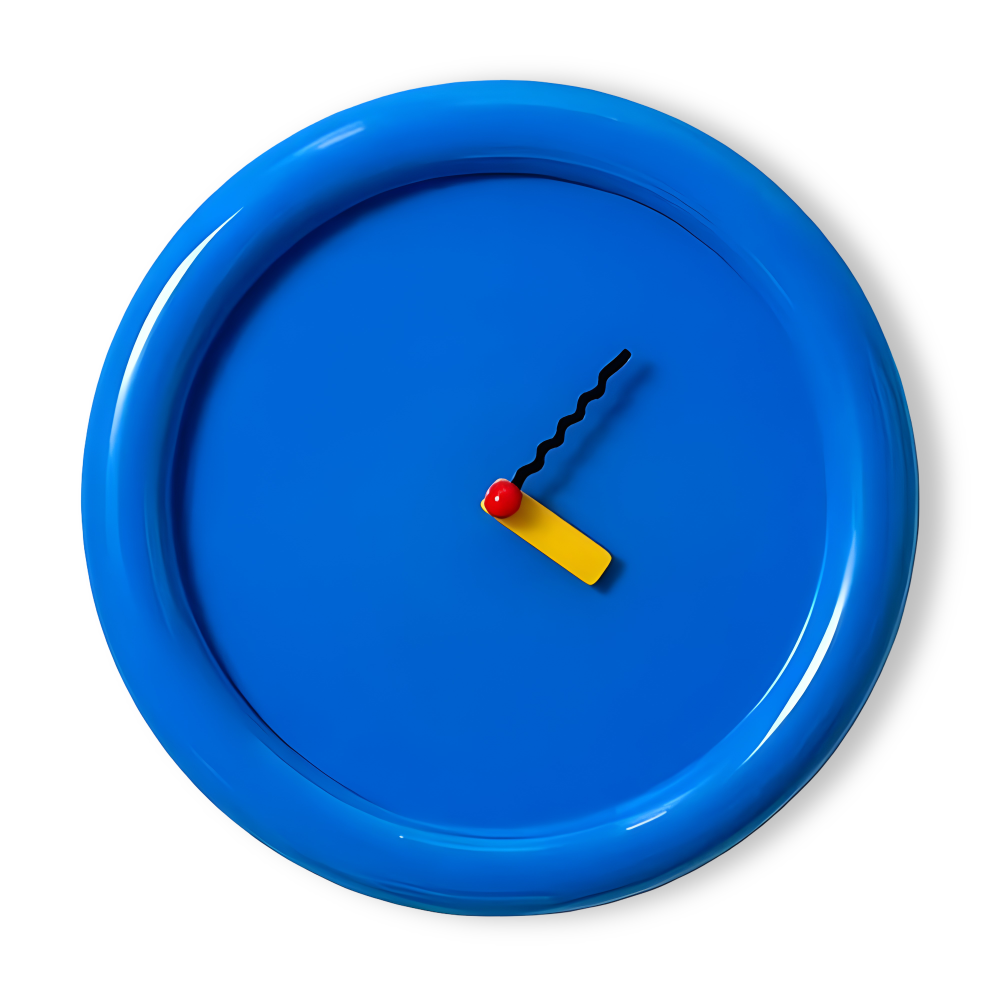 Moderne Veggklokke 30 cm Fargerik 9