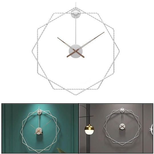Moderne Veggklokke Geometrisk Design 54 cm 2