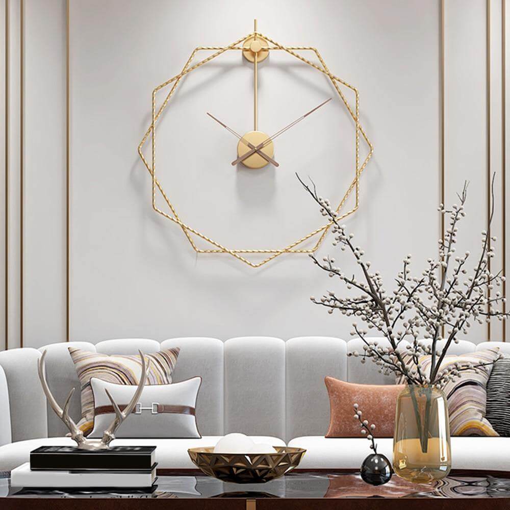 Moderne Veggklokke Geometrisk Design 54 cm 3