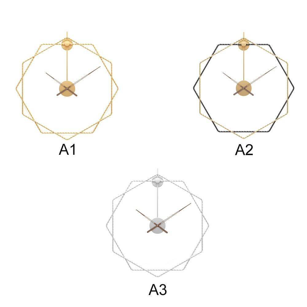 Moderne Veggklokke Geometrisk Design 54 cm 5