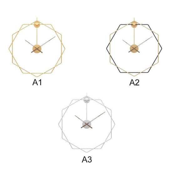 Moderne Veggklokke Geometrisk Design 54 cm 5