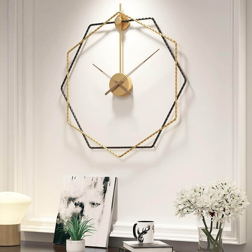 Moderne Veggklokke Geometrisk Design 54 cm 6