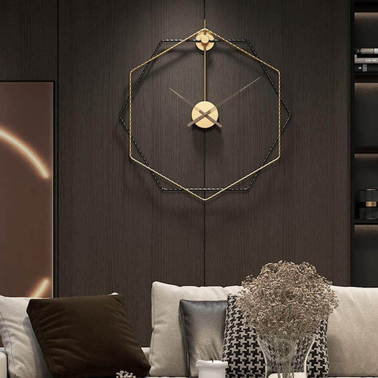 Moderne Veggklokke Geometrisk Design 54 cm 7