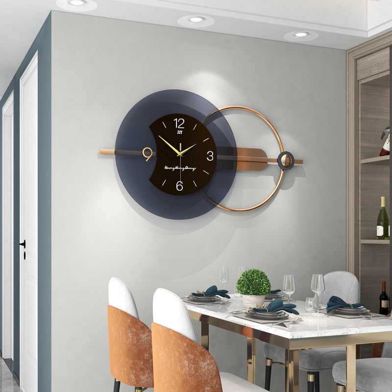 Moderne Veggklokke Sirkulær Minimalistisk Design 80x38cm 0