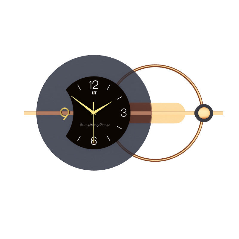 Moderne Veggklokke Sirkulær Minimalistisk Design 80x38cm 1