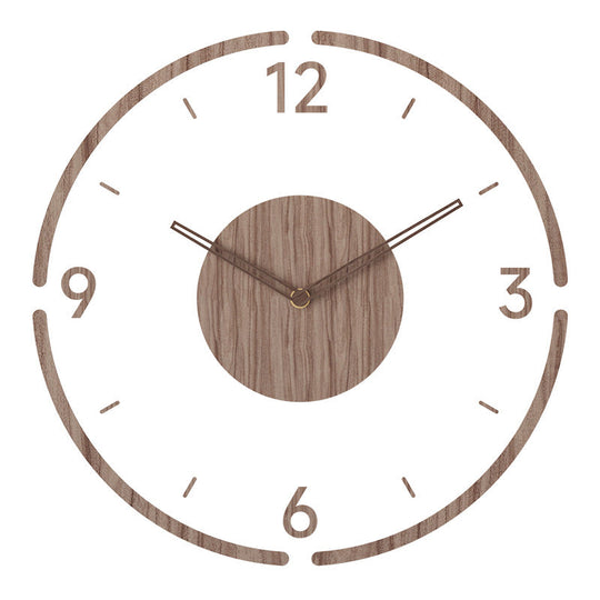 Moderne Veggklokke i Tre med Minimalistisk Design 0