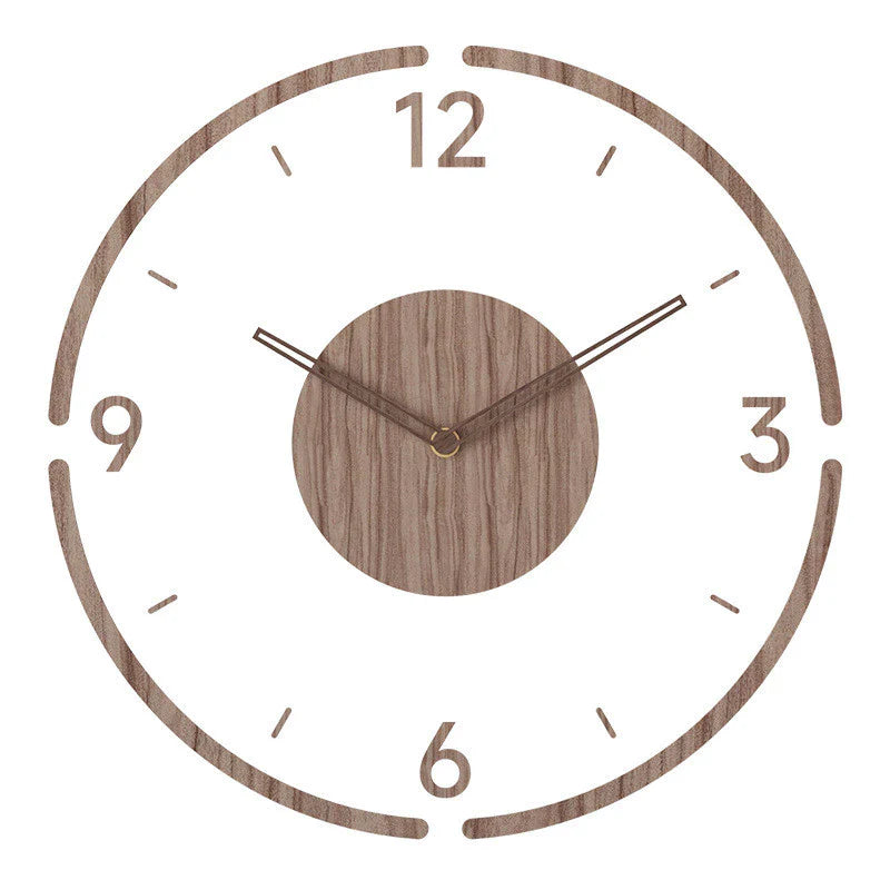 Moderne Veggklokke i Tre med Minimalistisk Design 5