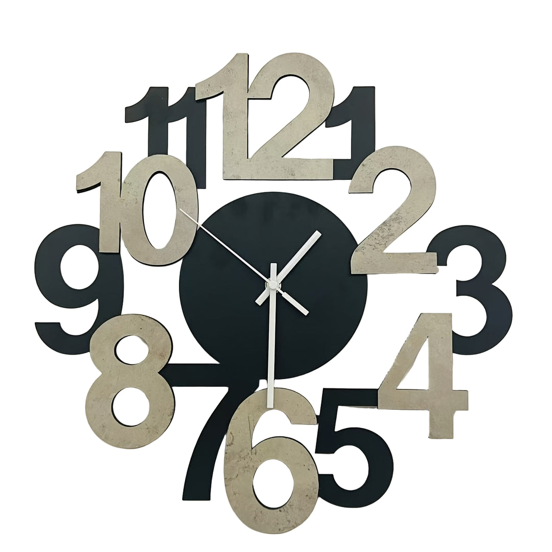 Moderne Veggklokke med Asymmetrisk Design og Stilrent Uttrykk 0