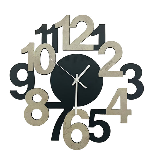 Moderne Veggklokke med Asymmetrisk Design og Stilrent Uttrykk 0