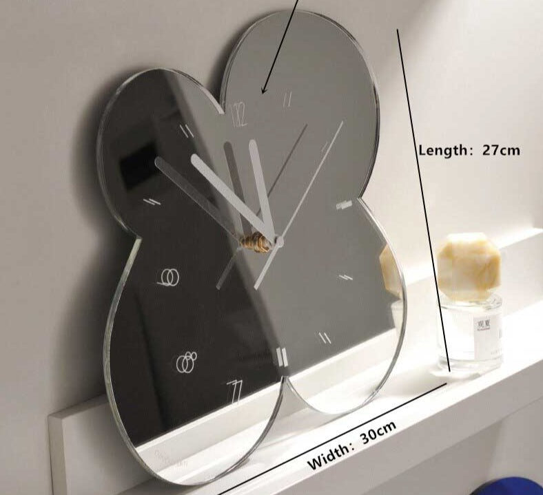 Moderne Veggklokke med Blomsterdesign 4